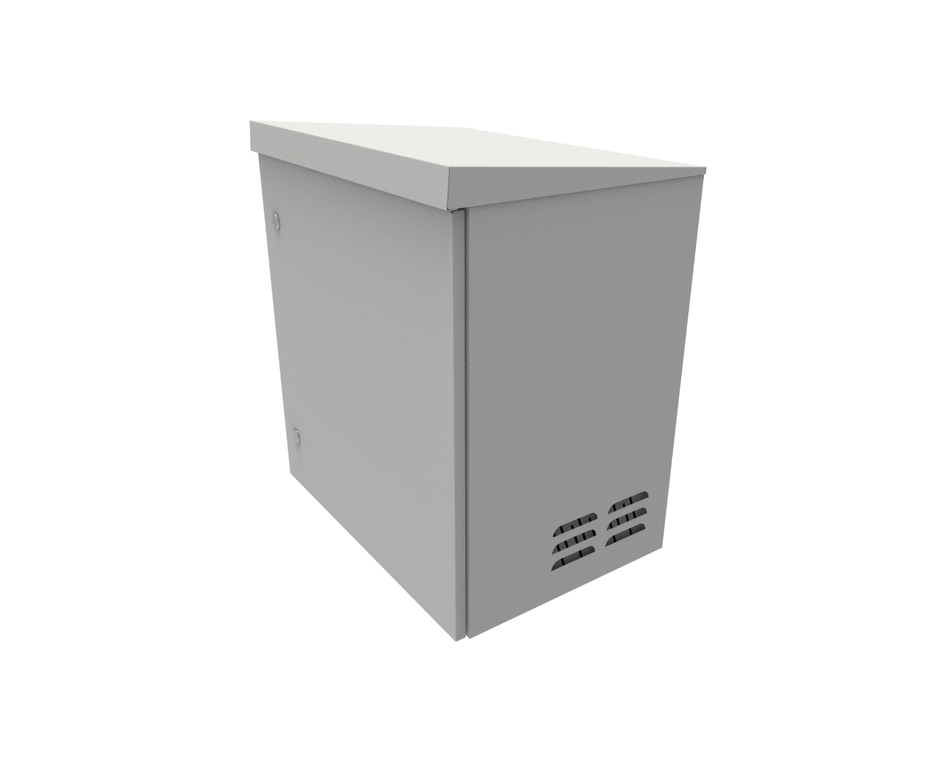 Outdoor cabinets - ventilated mast cabinet: SZM-590/660/430-P-19"-12U-S-R7035